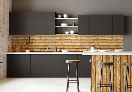 Wandgestaltung-Küche-modern-Materialien Wandgestaltung-Küche-modern-Materialien