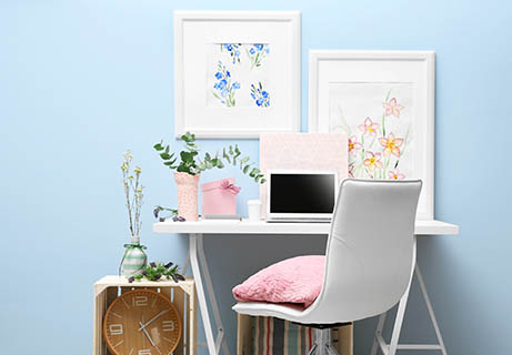 Arbeitszimmer-einrichten-Wandfarbe Arbeitszimmer-einrichten-Wandfarbe