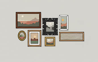 Bilder-Aufhängen-Galerie-Wand