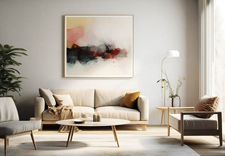 Wohnzimmer-Gestaltungsideen-Kunst