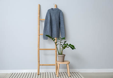 Garderobe-Flur-Ideen-Leiter-Holz Garderobe-Flur-Ideen-Leiter-Holz