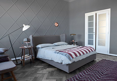 Schlafzimmer-Wandfarbe-Farbtöne-Mischtöne Schlafzimmer-Wandfarbe-Farbtöne-Blue-Wall-Magazin